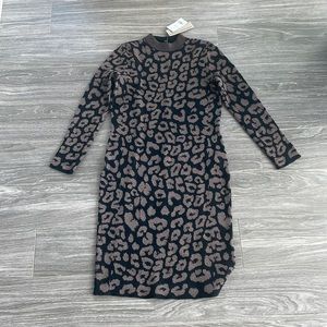 Banana Republic pullover sweater dress - NWT leopard shimmer pattern